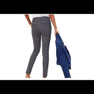 LOFT Marisa Black check pants - like new!